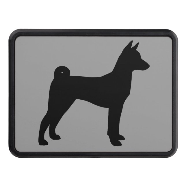 Basenji Dog Silhouette Hitch Cover (Front)
