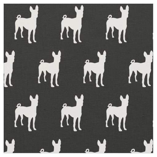 Basenji Dog Silhouette Pet Fabric