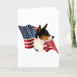 Basenji Flag Card