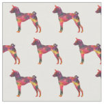 Basenji Geometric Pattern Silhouette Multi Fabric