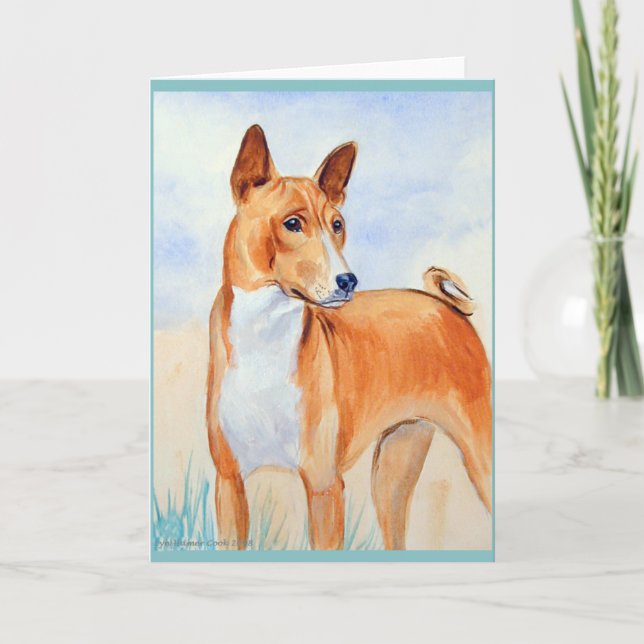 Basenji Greeting Cards (Front)