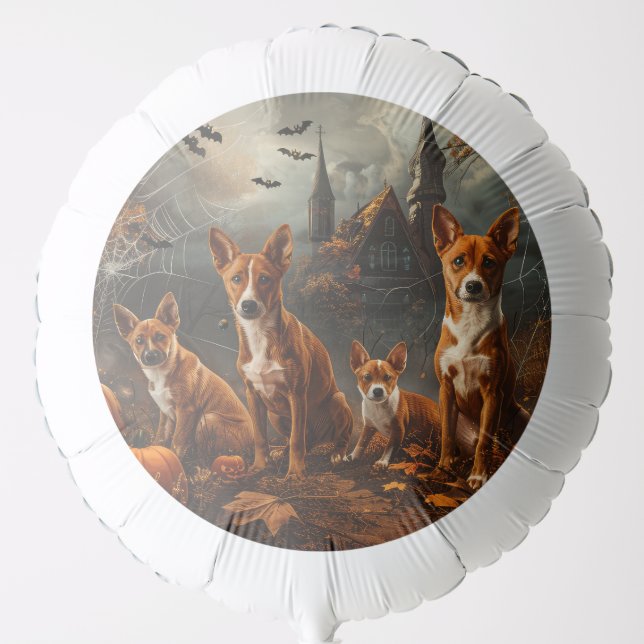 Basenji Halloween Night Doggy Delight  Balloon (Front)