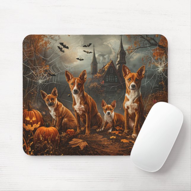 Basenji Halloween Night Doggy Delight  Mouse Pad (With Mouse)
