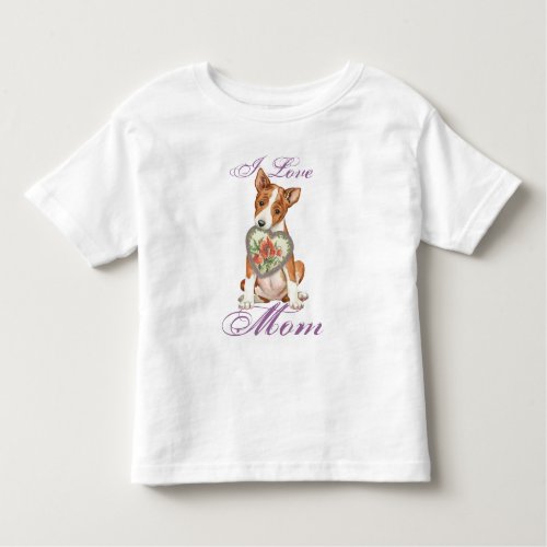Basenji Heart Mom Toddler T_shirt