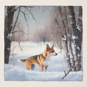 Basenji Let It Snow Christmas Scarf