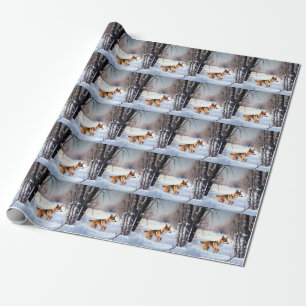 Basenji Let It Snow Christmas Wrapping Paper