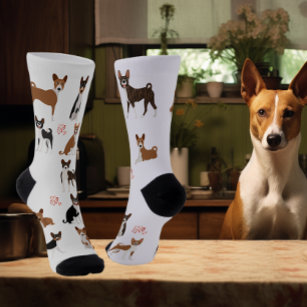 Basenji Love Hound Breed Fun Pattern Socks