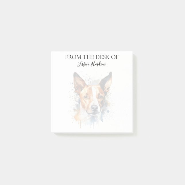 Basenji Lover Monogrammed Dog Post-it Notes (Front)