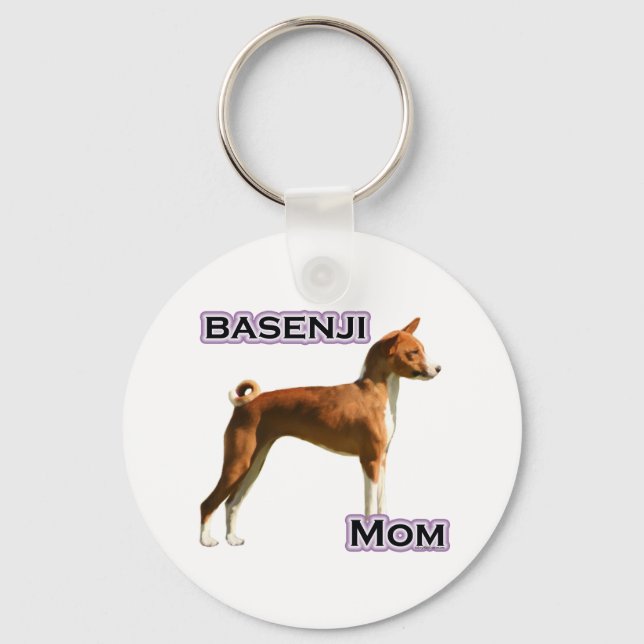 Basenji Mom 4 - Keychain (Front)