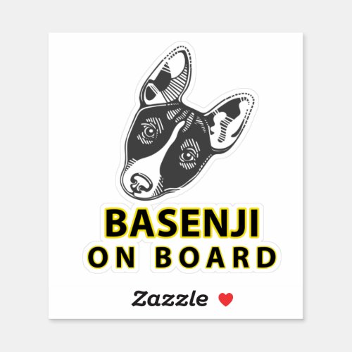 Basenji On Board Sticker