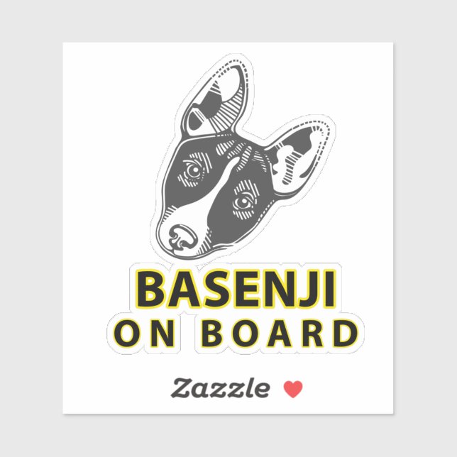Basenji On Board Sticker (Sheet)