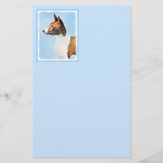 Basenji Painting - Cute Original Art (Front)