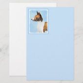 Basenji Painting - Cute Original Art (Front/Back)