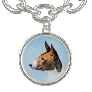 Basenji Painting - Cute Original Art Bracelet