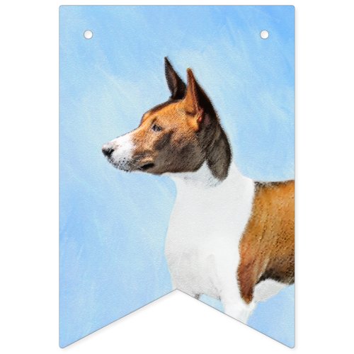 Basenji Painting _ Cute Original Art Bunting Flags