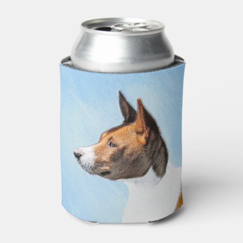 Basenji Painting _ Cute Original Art Can Cooler