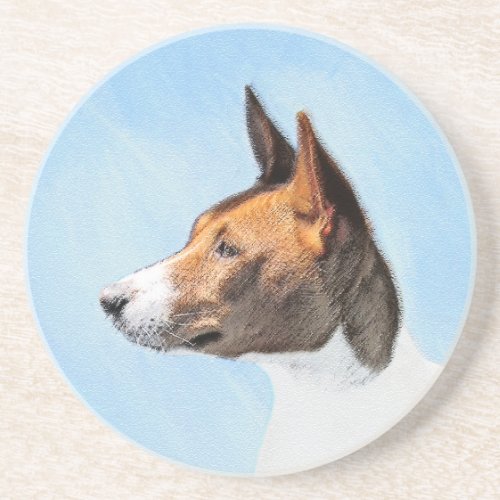 Basenji Painting _ Cute Original Art Coaster