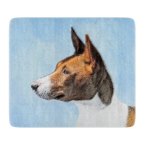 Basenji Painting _ Cute Original Art Cutting Board