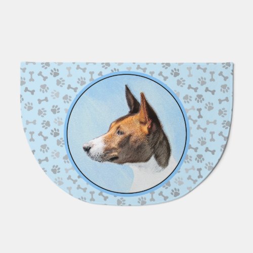 Basenji Painting _ Cute Original Art Doormat