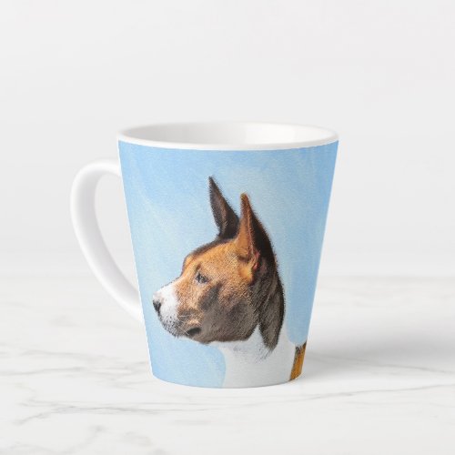 Basenji Painting _ Cute Original Art Latte Mug