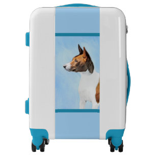 Basenji Painting - Cute Original Art Luggage