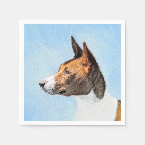 Basenji Painting _ Cute Original Art Napkins