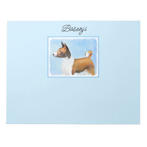 Basenji Painting _ Cute Original Art Notepad