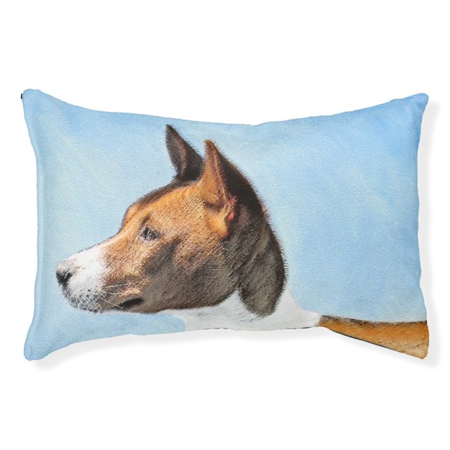 Basenji Painting - Cute Original Art Pet Bed (Front)
