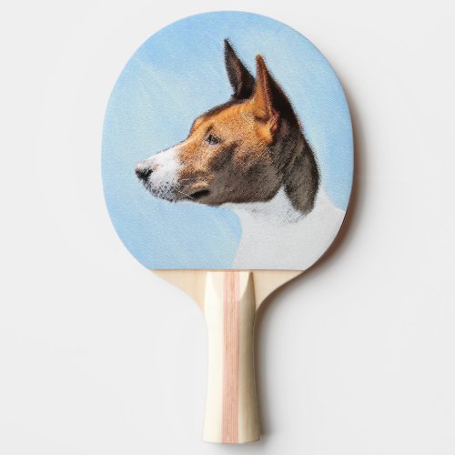 Basenji Painting _ Cute Original Art Ping Pong Paddle