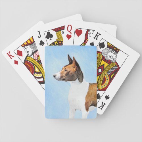 Basenji Painting _ Cute Original Art Poker Cards