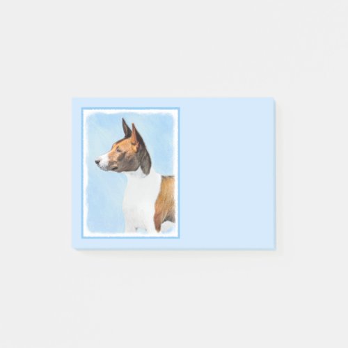 Basenji Painting _ Cute Original Art Post_it Notes