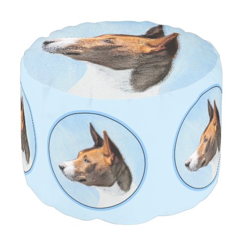 Basenji Painting _ Cute Original Art Pouf