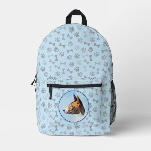 Basenji Painting _ Cute Original Art Printed Backpack
