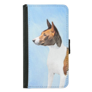 Basenji Painting - Cute Original Art Samsung Galaxy S5 Wallet Case