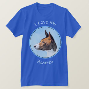 Basenji Painting - Cute Original Art T-Shirt