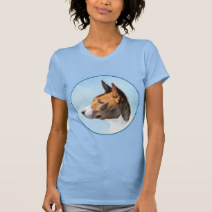 Basenji Painting - Cute Original Art T-Shirt