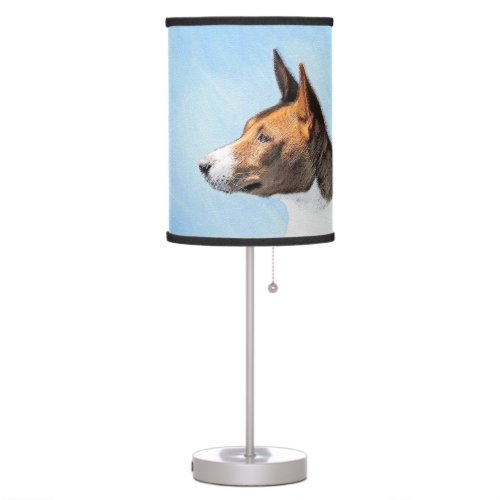 Basenji Painting _ Cute Original Art Table Lamp