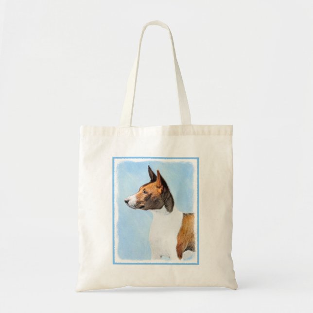 Basenji Painting - Cute Original Art Tote Bag (Front)
