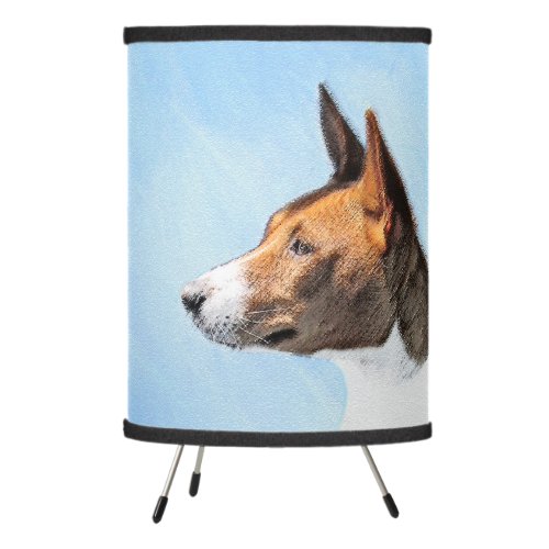 Basenji Painting _ Cute Original Art Tripod Lamp