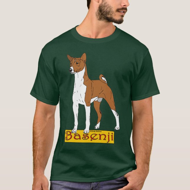 Basenji- red T-Shirt (Front)