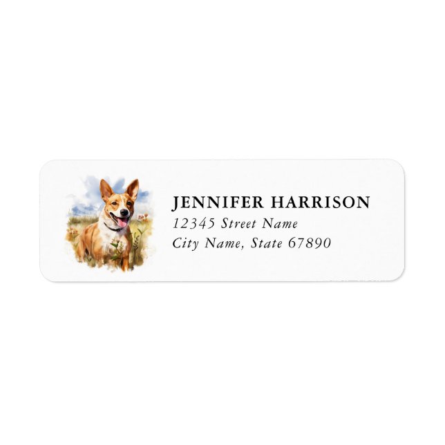 Basenji Return Address Label (Front)