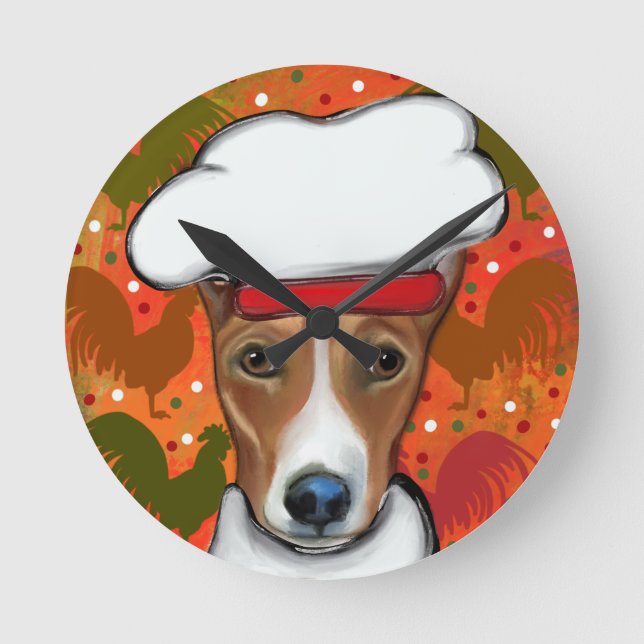 BASENJI      ROUND CLOCK (Front)