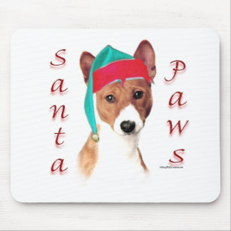 Basenji Santa Paws Mouse Pad