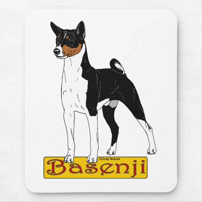 Basenji Tri-color Mouse Pad (Front)