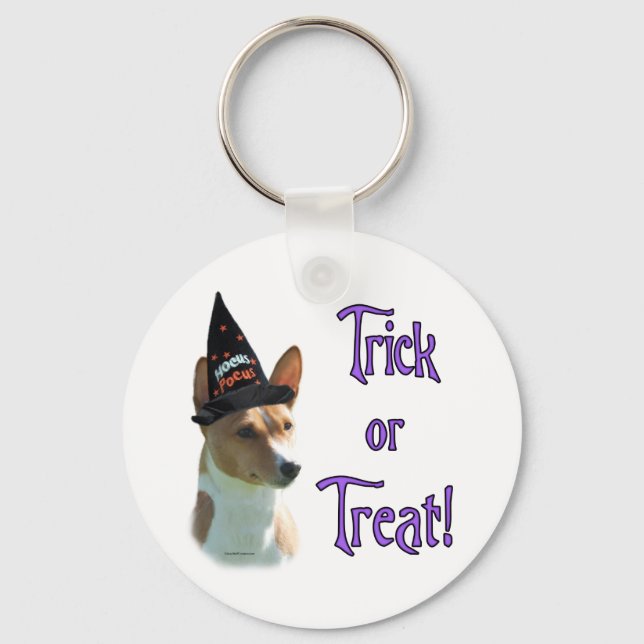 Basenji Trick Keychain (Front)