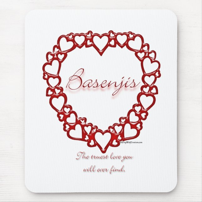 Basenji True Love Mouse Pad (Front)
