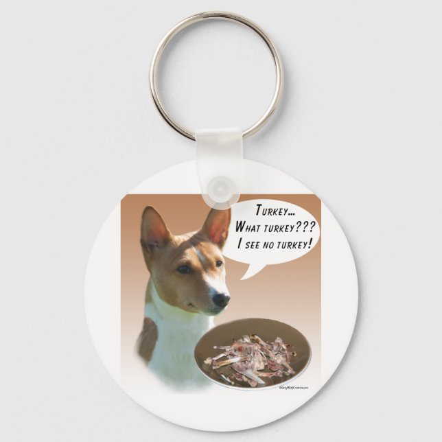 Basenji Turkey Keychain (Front)