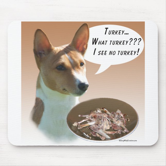 Basenji Turkey Mouse Pad (Front)