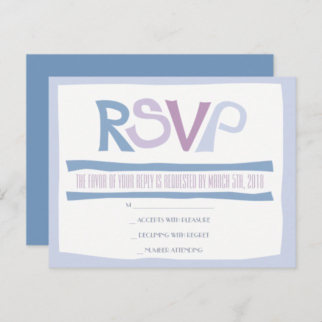 BASHERT Jewish Wedding Invitation Reply Card (Front/Back)