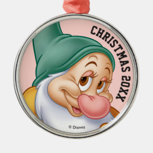 Bashful 3 metal ornament